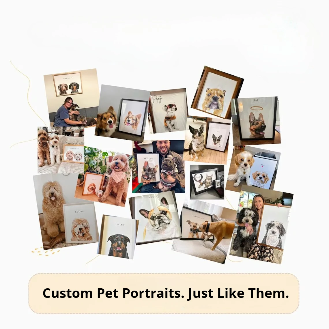 Watercolor Custom Pet Portrait Personalized Poster Custom Pet Memorial Art Gift Print Wall Picture Living Room Decor