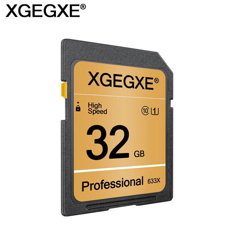 XGEGXE-tarjeta SD Clase 10 de alta velocidad, tarjeta de vídeo 633x, 4GB, 8GB, 16GB, UHS-1, tarjeta de memoria Flash profesional para cámara y
