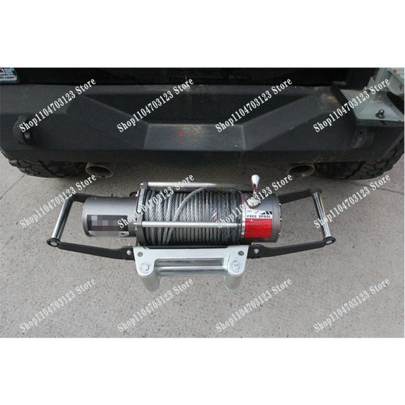 

Low price and high quality electric winch quick mounting rack Thickened 6mm steel plate quick rack 12,000 pounds tray Portable
