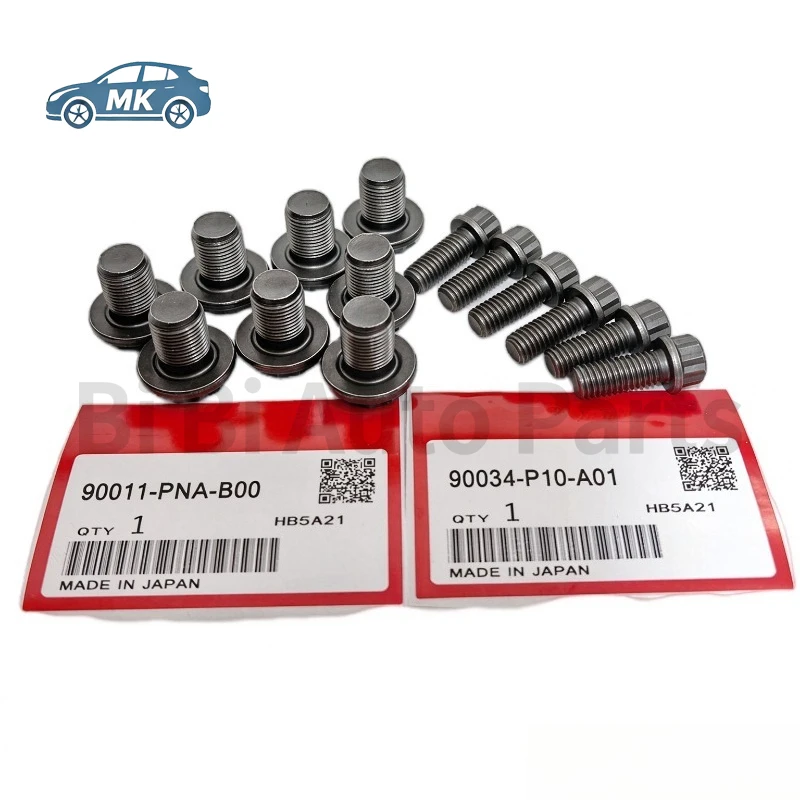 1set 14PCS 90011-PNA-B00 90034-P10-A01 Flywheel Bolt & Clutch Pressure Plate Bolt Fit For Honda Accord Civic CR-V RSX K20A K24A