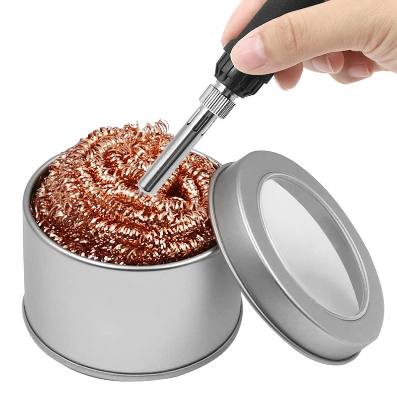 Soldering Iron Tip Cleaner Soldering Cleaning Ball Cleaning Nozzle Tip Copper Wire Cleaner Ball Welding