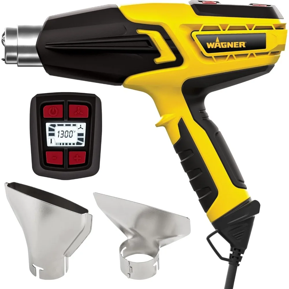 Digital Heat Gun with 2 Nozzles Adjustable Temperature 125 to 1300 Degrees for Paint Removal Bending PVC Crafts