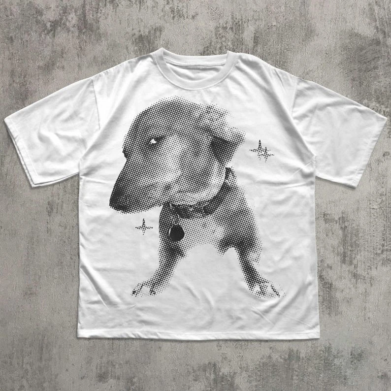 Y2k Retro Sus Dog T-shirt Oversized Unisex Streetwear Trendy Cotton Fashion Street Casual Classic Loose hot product Breathable