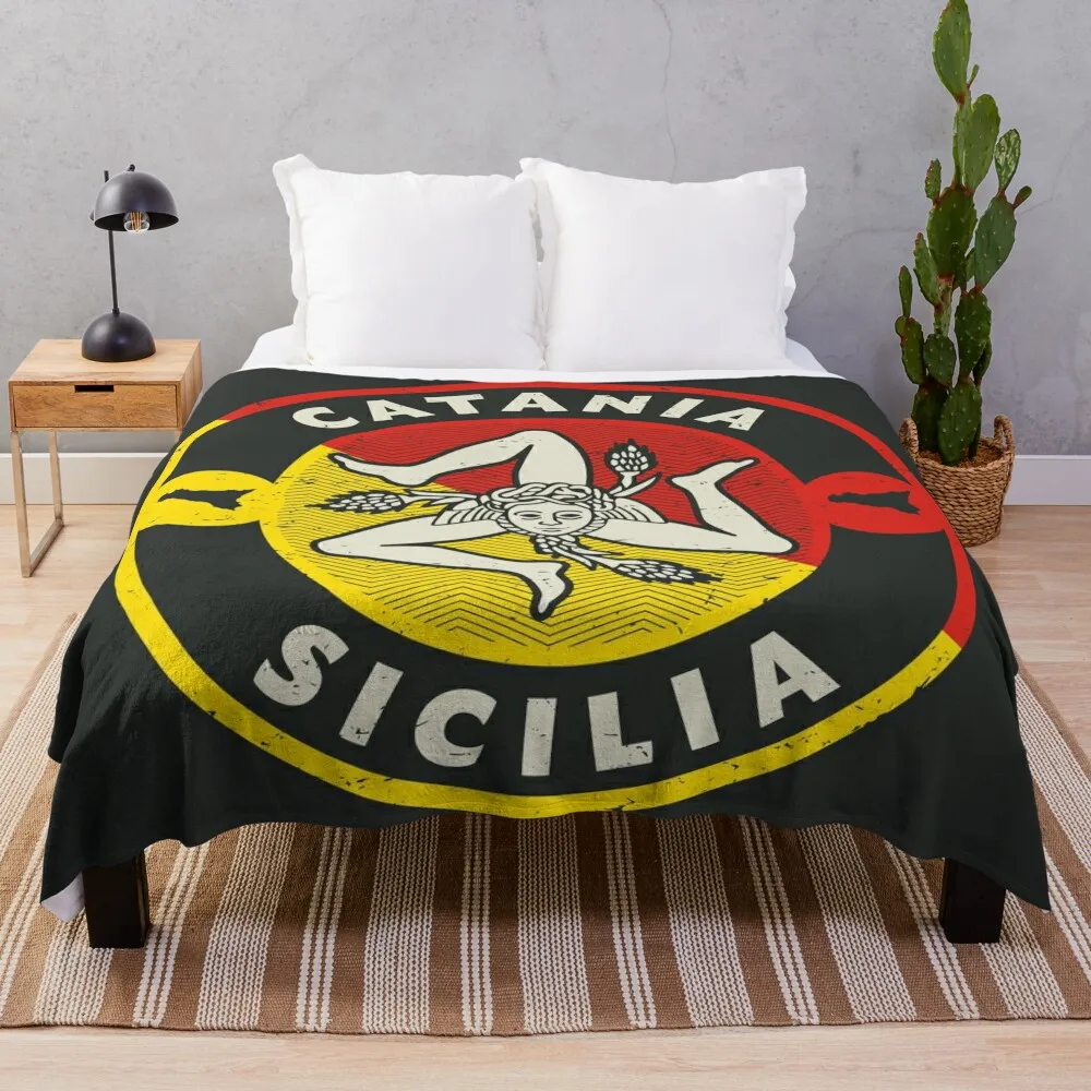 Catania, Sicily Throw Blanket Soft Plush Plaid Soft Big For Decorative Sofa Blankets