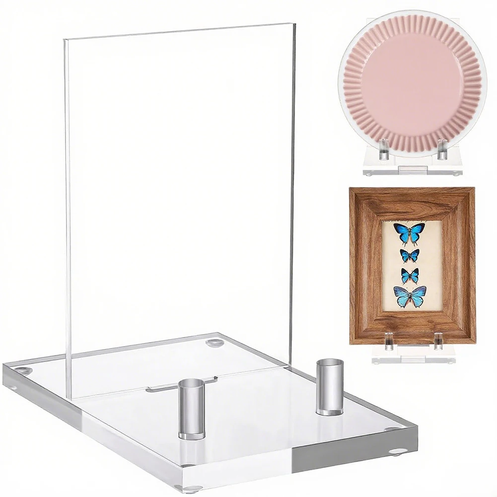 

Clear Acrylic Book Display Stand: Elegant & Versatile Easel For Photos Including 1 Insert Piece And 1 Base And 4 Anti-slip Pads