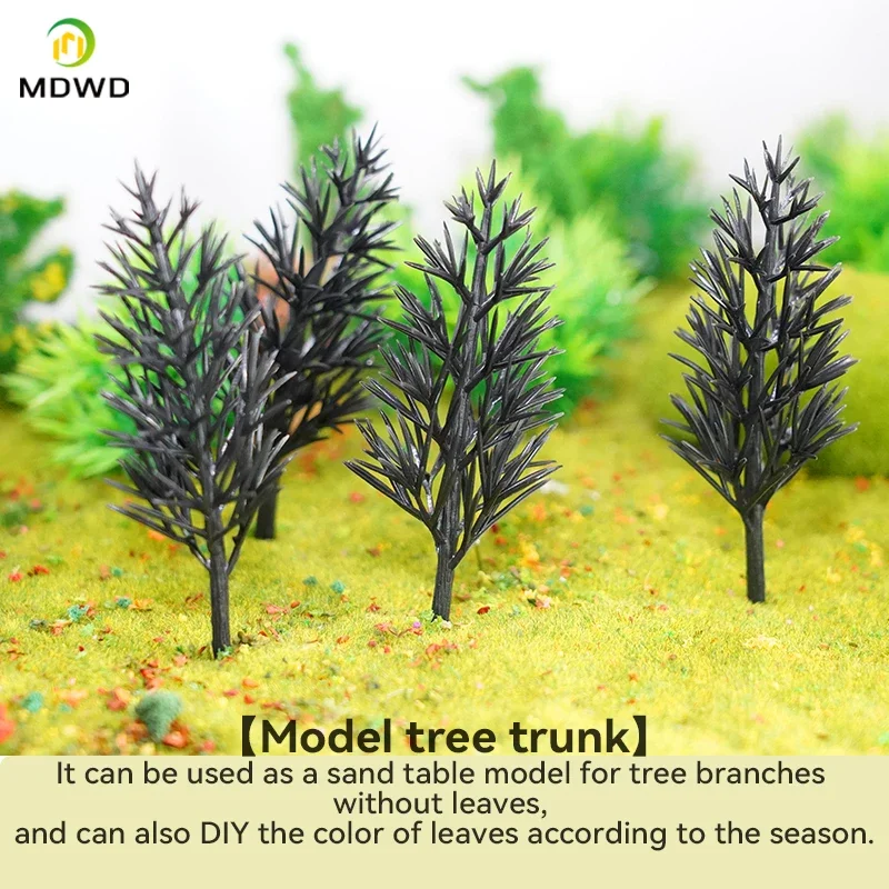 20Pcs  Model Bare Trunk Tree 4cm Train Railway Building Scenery Train Building Garden Park Winter Scene Layout