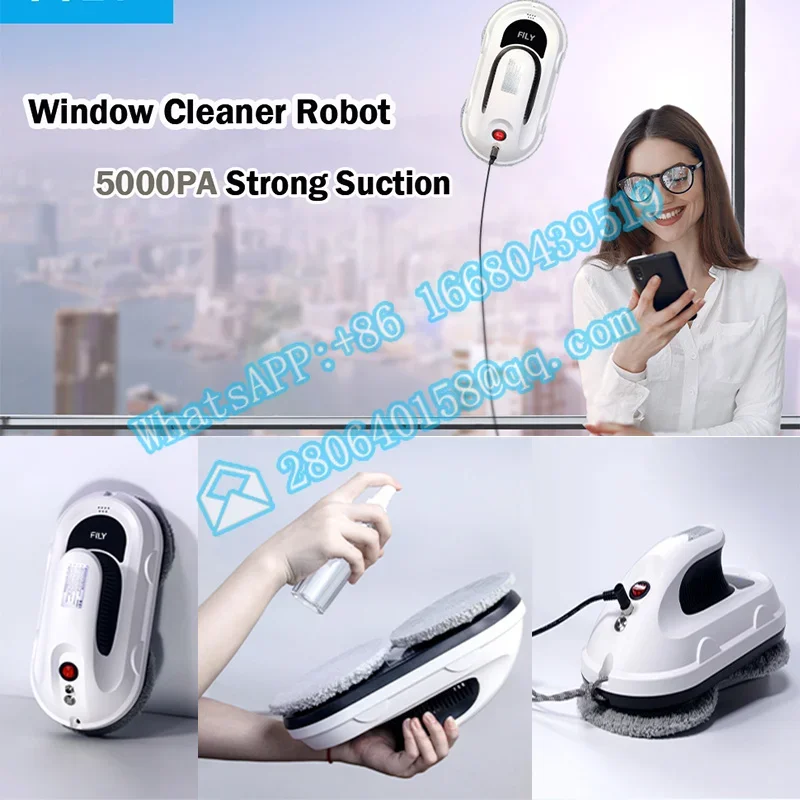 Ultra Thin Window Cleaning  With APP and Remote Intelligent Automatic Water Spray Electric Vacuum Cleaner