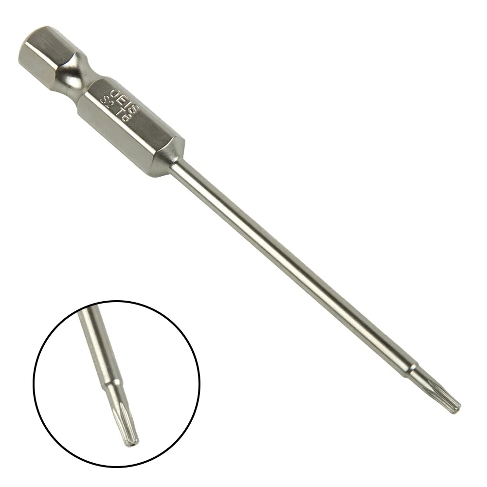 1X 75mm Hollow Torx Screwdriver Bit 1/4 Inch Hex Shank Magnetic Head Screw Driver Bit Torx6T7 T8 T9 T10 T15 T20 T25 T27 T30 T35