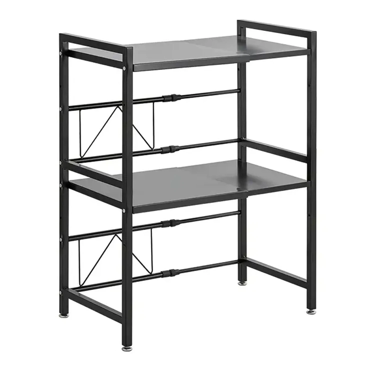 Heavy Duty Carbon Steel Kitchen Organizer Countertop Utensil Holder & Pot Rack, Space Saving Storage Rack for Cabinet & Cookware