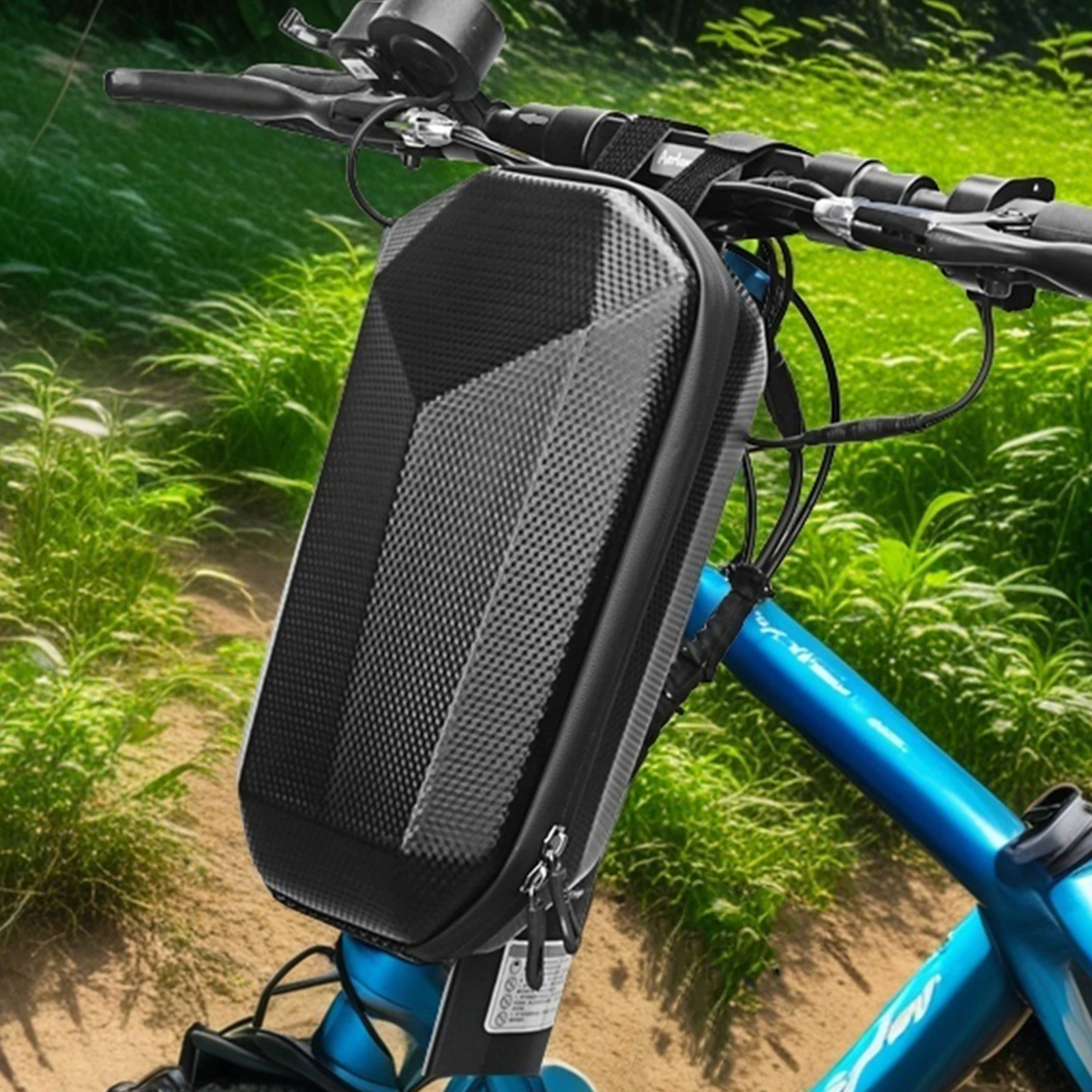 4l eva casca dura-bolsa de guiador de bicicleta à prova d'água preto durável armazenamento de ciclismo para acessórios de bicicleta elétrica