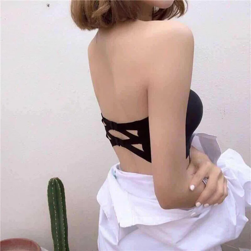 2023 Women\'s Intimates woman Tube Tops Summer Back Double breasted One Line Waist Bra Traceless Sports Wrap Tank Top Underwear