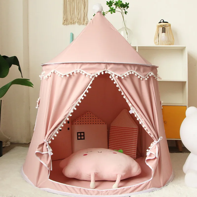 Folding Toy Tent Large Teepee Tent for Kids Children Play House Princess Castle Children Outdoor Gifts Toys Tent Castle