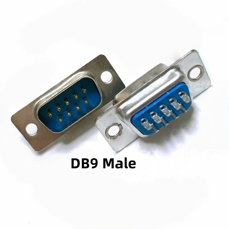 5PCS/LOT DB9 Adapter Connector Core RS232 Serial COM Plug Connectors Hole/Pin Female Male Port Socket DP9 Plastic Case