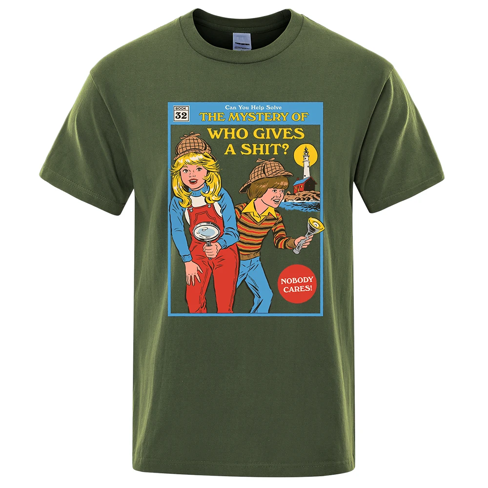 

nobody cares Creativity Comics Printing Tops Men Loose Oversize T-Shirts Crewneck Summer Tshirts Fashion Breathable Mens T-Shirt