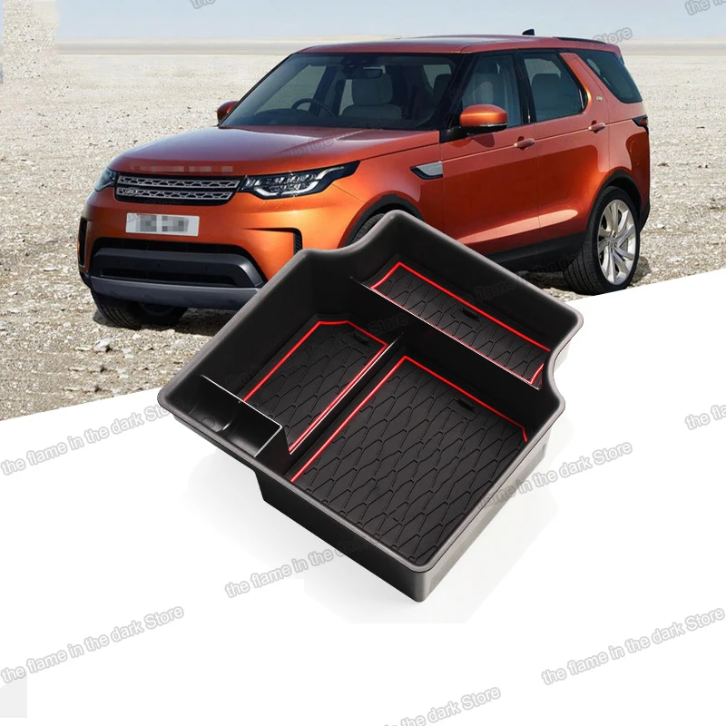 

abs car armrest storage plate box organizer tray case for land rover discovery 5 2017 2018 2019 2020 2021 2022 accessories auto