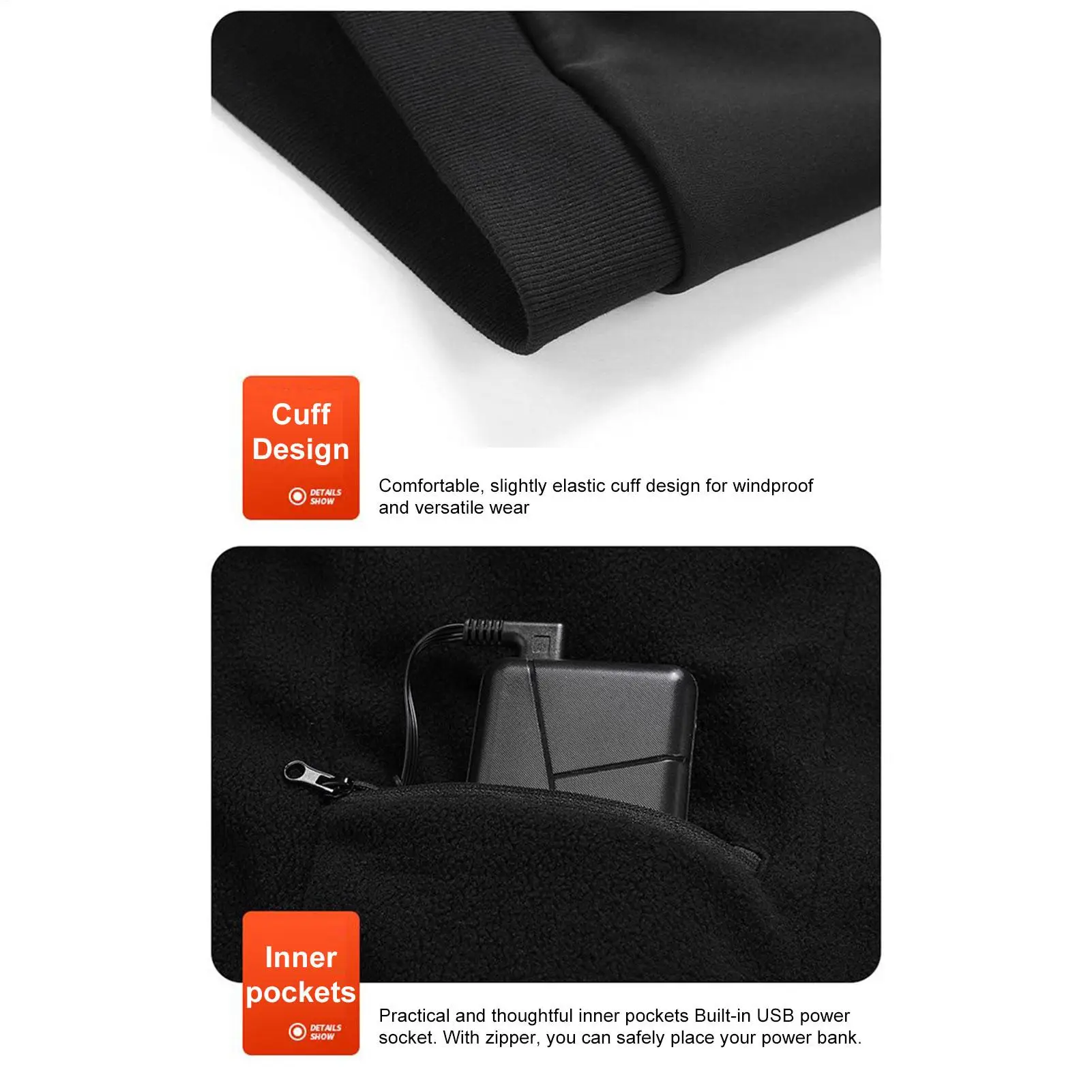 

Heated Jacket 17 Heating Zones Warm 3 Setting Earm Hoodie Outdoor Warm Sweatshirt For Winter Camping Office Work Travel Hiking