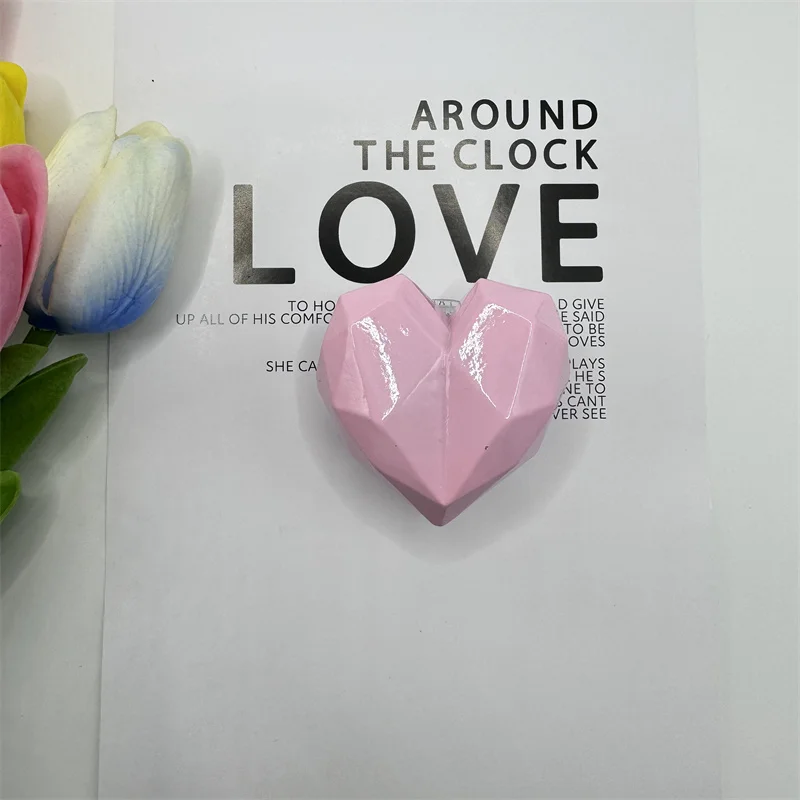 Love Heart 3D Diamond Crystal Ball supporto per telefono impugnatura per dito staffa Tok accessori universali supporto per geometria per iPhone 17 16 15