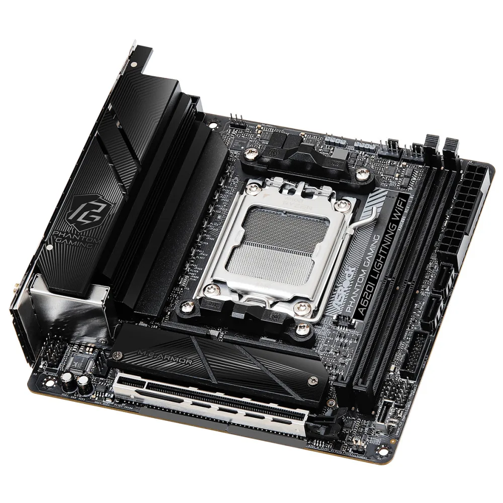 ASRock A620I Lightning WiFi اللوحة الأم AMD A620 دعم R9 7950X 7900X R7 7800X3D 7600X CPU AM5 DDR5 USB3.2 Gen2 M.2 Mini-ITX