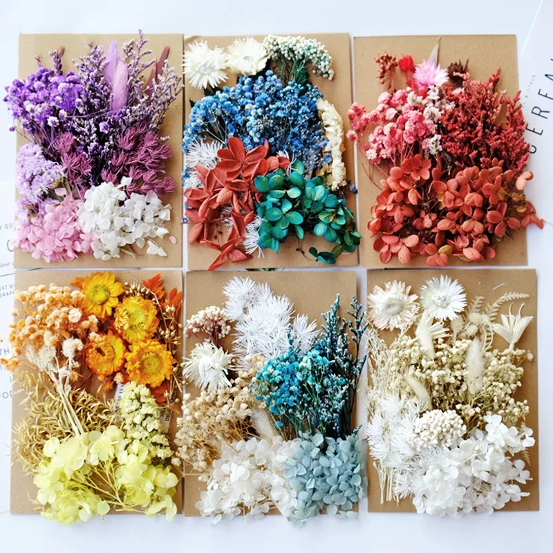 1 borsa di fiori secchi conservati per stampo in resina epossidica per candela per aromaterapia fai da te cornice per foto creazione di gioielli decorazioni per la casa artigianali