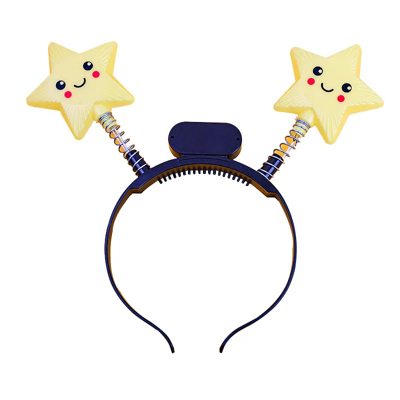 Jouets lumineux pour enfants, lumières LED, étoiles/coeurs d'amour/couronne, coiffure, jouet lumineux mignon, accessoires de décoration pour fête de Concert