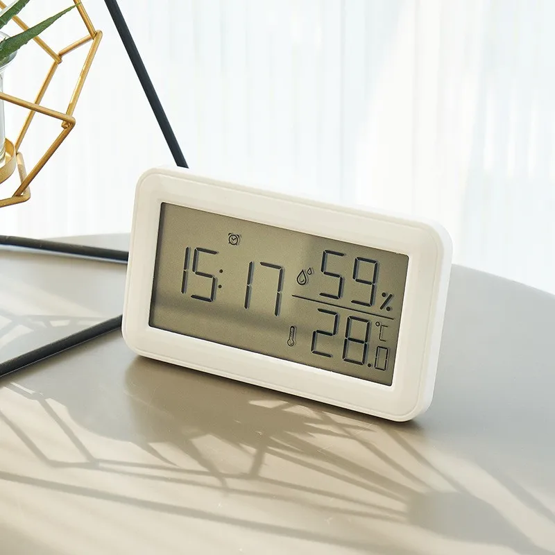 Table Alarm Clocks Bedside Digital Electronic Watch Temperature Humidity  Wall Clock Living Room Bedroom Decoration Portable