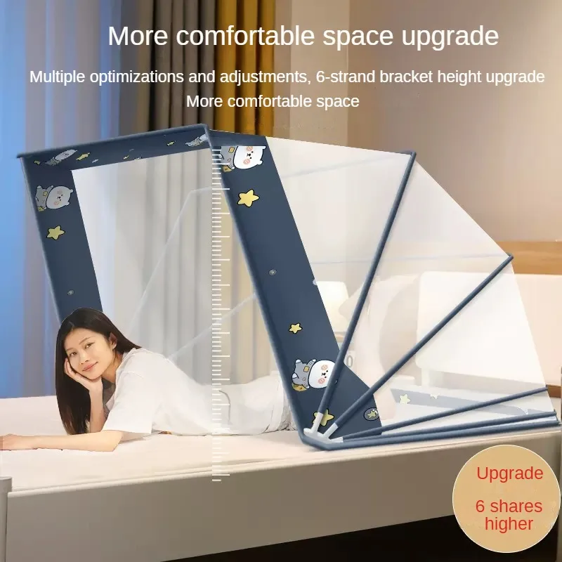 Household Convenient Mosquito Net Installation Free Folding Mosquito Net Student Dormitory Mosquito Cover Single Double Bed