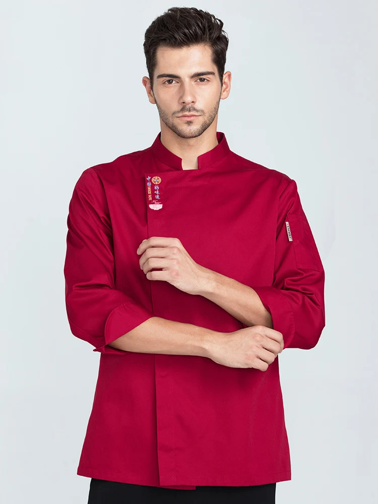 Giacca da cuoco invernale da uomo abbigliamento da lavoro per Hotel per donna Catering ristorante cuoco uniforme da cucina panetteria caffè cameriere Costume da lavoro