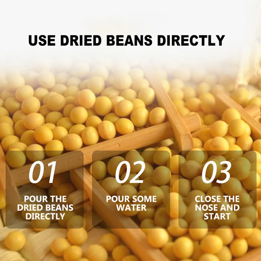 Commercial SoyMilk Filter-free Refiner Electric Soybean Milk Machine Ginder Portable Blender 1100W Semi-automatic Juicer