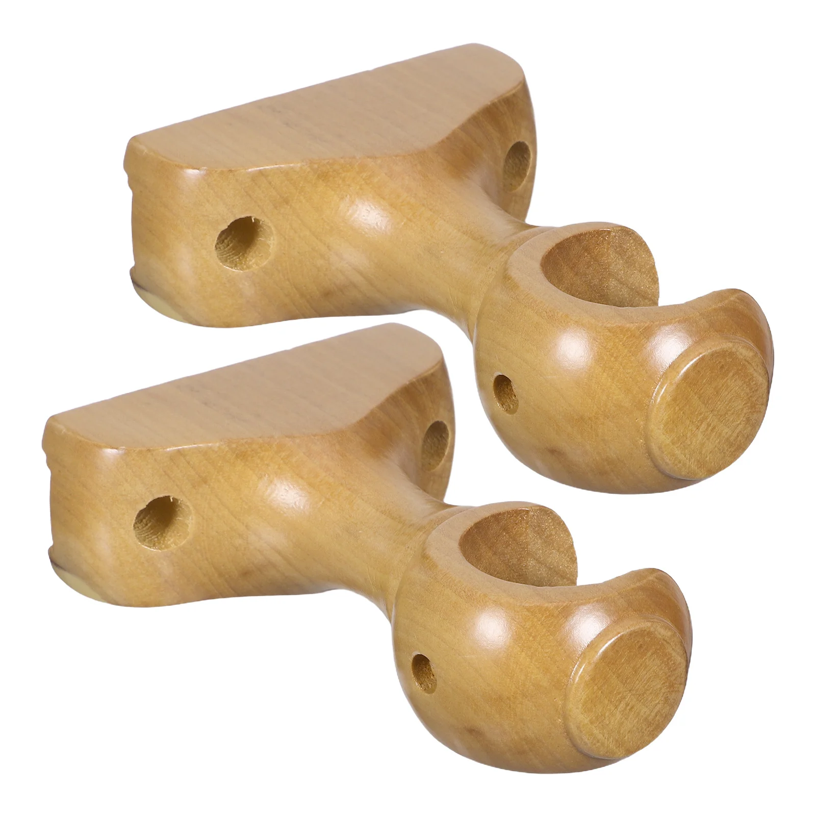 2 Buah Braket Tiang Gorden Kayu Elegan, Operasi Lancar, Ramah DIY, Pemasangan di Dinding, Penyangga Tiang Gorden, Gantungan Tiang Gorden