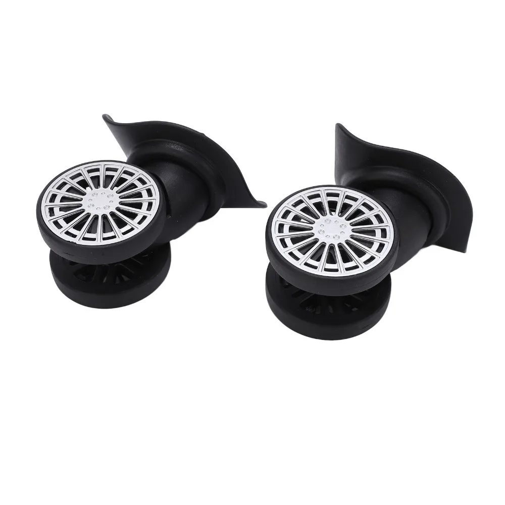 1 زوج ارتداء عجلات دوارة مقاومة الأمتعة عالية تحمل كتم عجلات دوارة عالمية عجلات استبدال العجلات