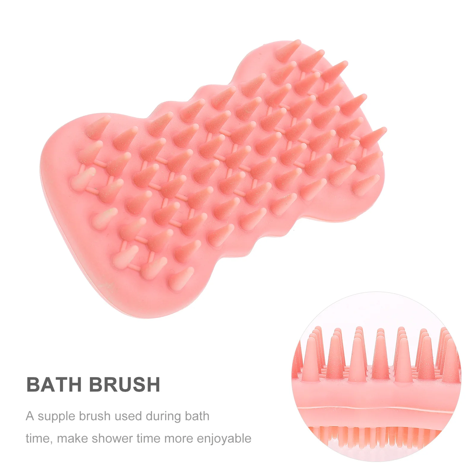 

Shampoo Brush Bath Shower Body Cleaning Practical Scrubber Hair-washing Silica Gel