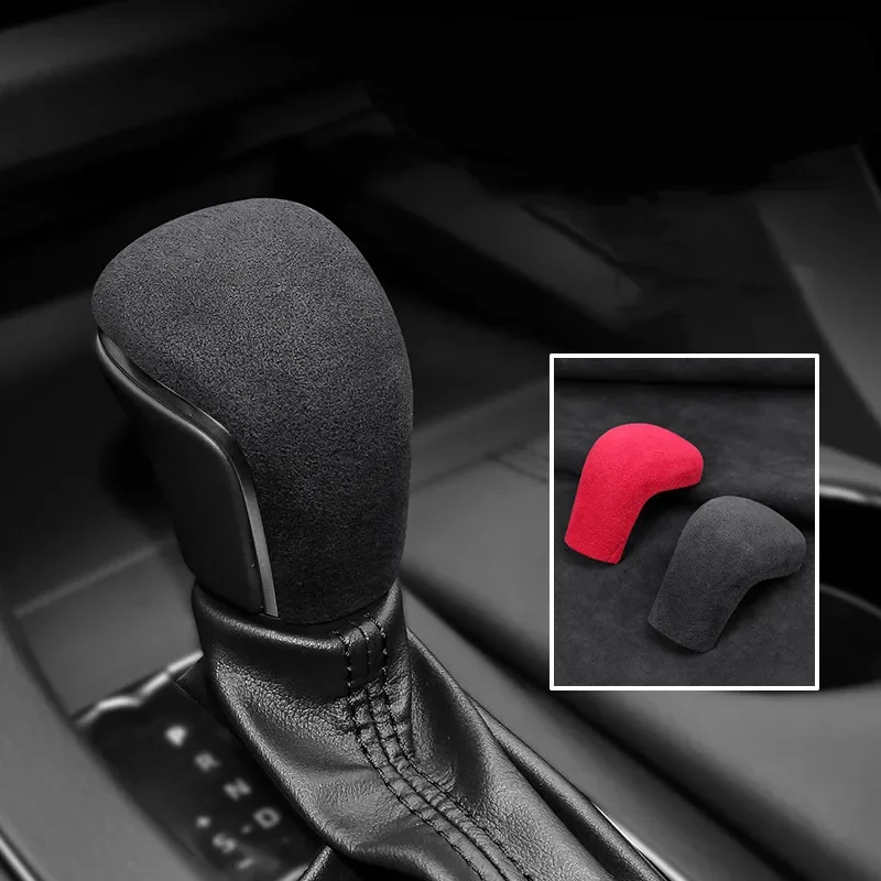 Suede Car Gear Shift Knob Stick Cover for Toyota CAMRY 2018 2019 2020 2021 2022 Interior Styling