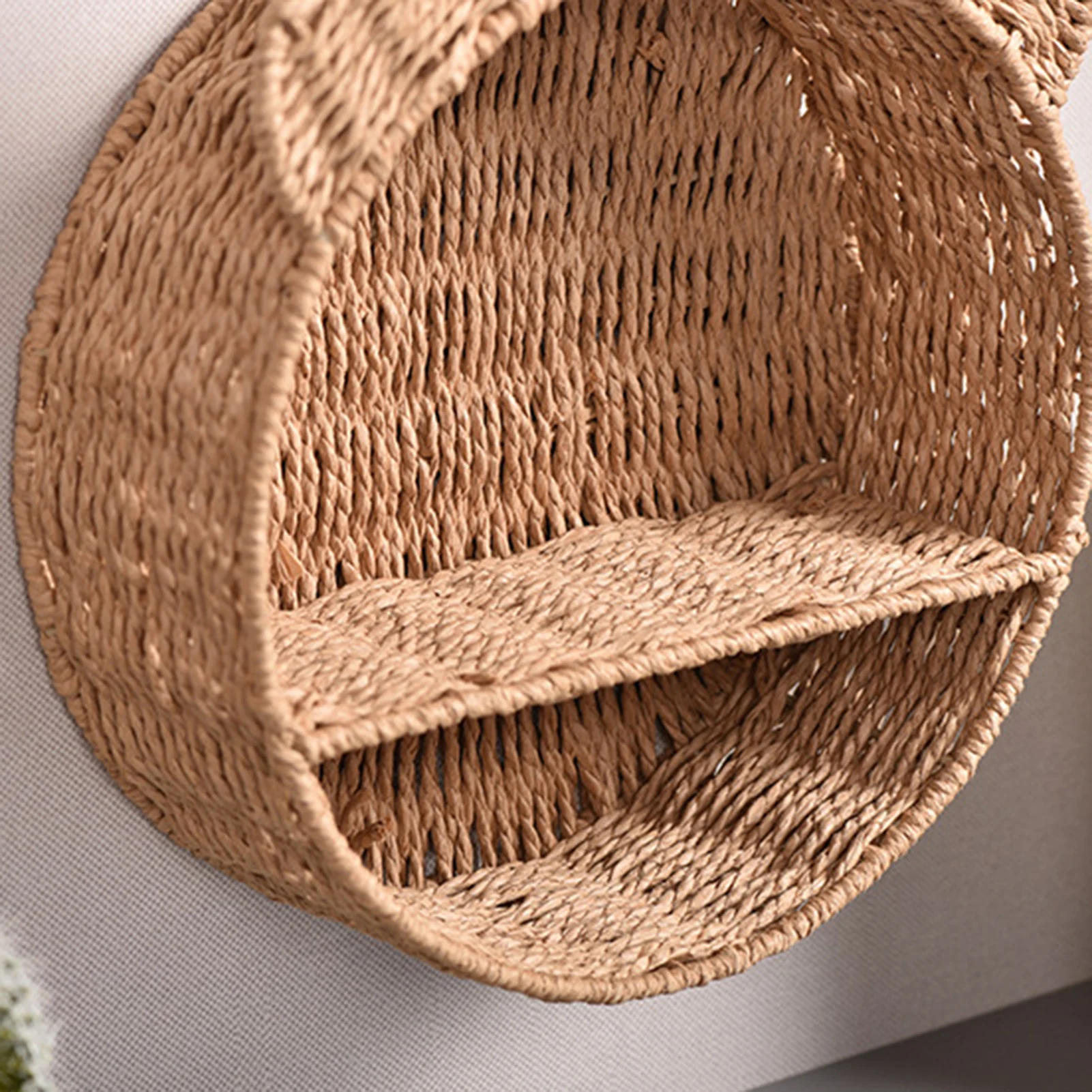 

2-уровневая настольная стойка-органайзер с мультяшными медвежьими ушками, плетение лозы, стеллаж для хранения, косметический горшок для растений, ювелирные изделия, шпилька, полка для хранения