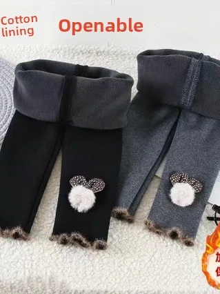 Spodnie zimowe Thiened Fce dla dziewczynek, nowość 2025, modne długie spodnie dziecięce, uniwersalne spodnie jesienno-zimowe dla dzieci...