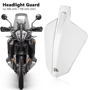 New Motorcycle Headlight Guard Cover Front Light Transparent Protective Cover For 790 Adventure ADV 890 ADVENTURE 2023 2024