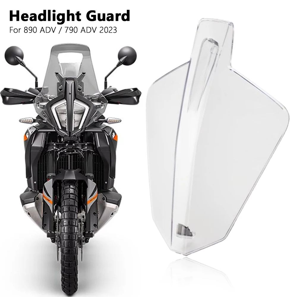 Nowa osłona reflektora motocykla pokrywa przednie światło przezroczysta osłona ochronna dla 790 Adventure ADV 890 ADVENTURE 2023 2024
