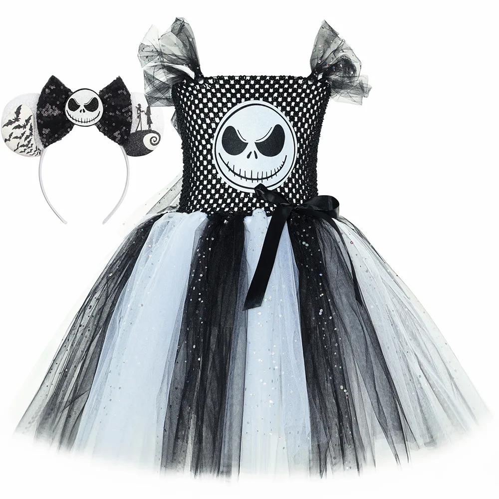 Dark Green Black Pirate Costumes for Girls Kids Sea Captain Halloween Fancy Tutu Dress Outfit with Eyes Patch Head Bandana Sword