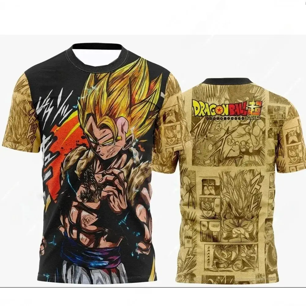 

2026 New Japanese Cartoon Dragon Ball Summer T-shirt Adult Men and Women Street Comic Style Casual Short Sleeve T-shirt