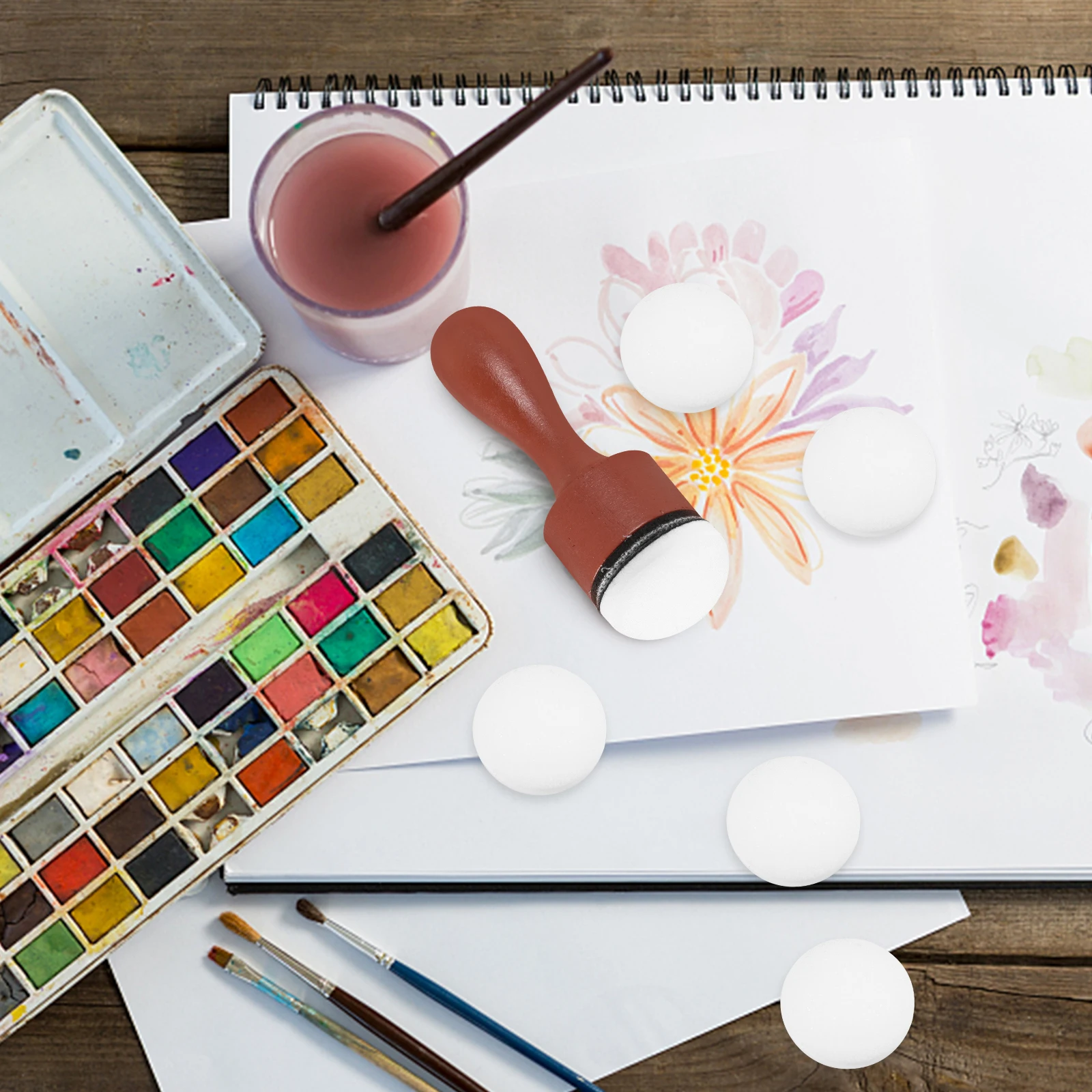 10 قطعة أداة مزج عبوة منصات الإسفنج لصنع البطاقات الأنشطة الفنية استغاثة الحبر مزج فرش لصنع البطاقات