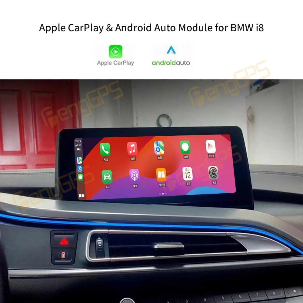 Wireless Apple Carplay & Android Auto Module For BMW i8 Car Radio Stereo Multimedia Video Player Screen Mirroring Interface OEM