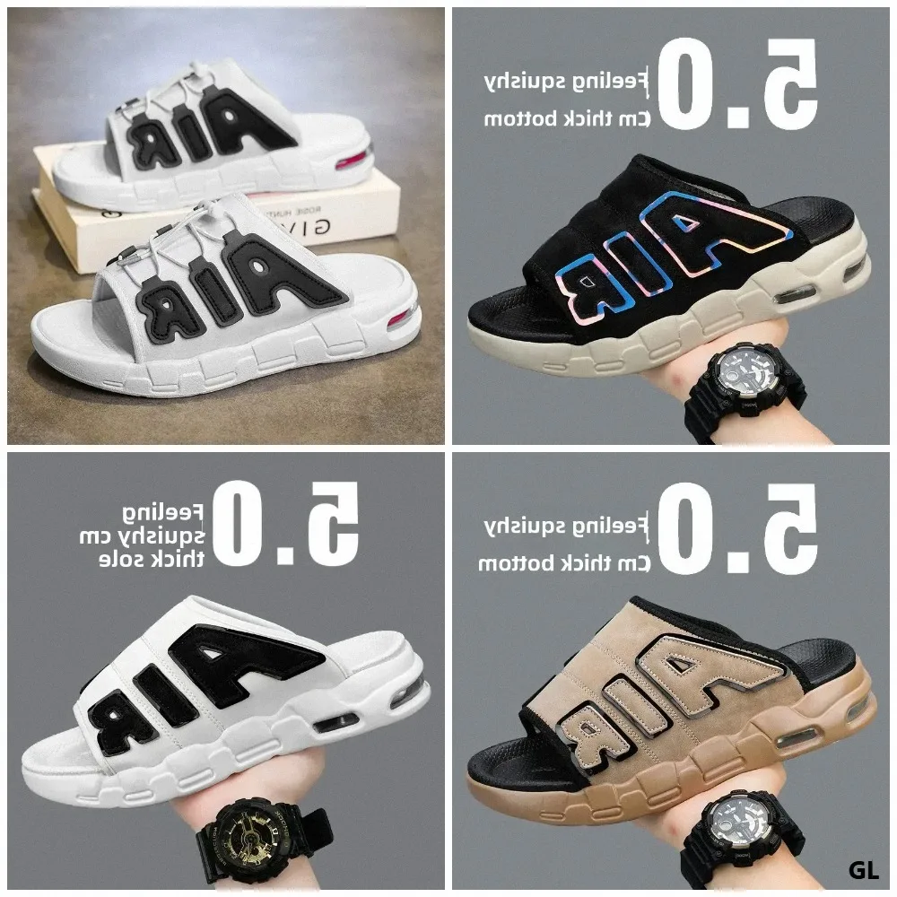 2026 GL Plus Size Summer New PU Air Cushion AIR Casual Easy-matching Fashionable "step on Dirt" Feeling Beach Slippers