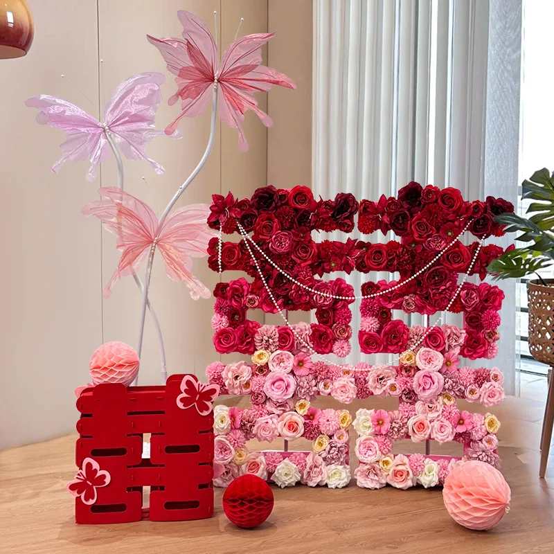 Wedding Diy simulation flower landing happy character ornament