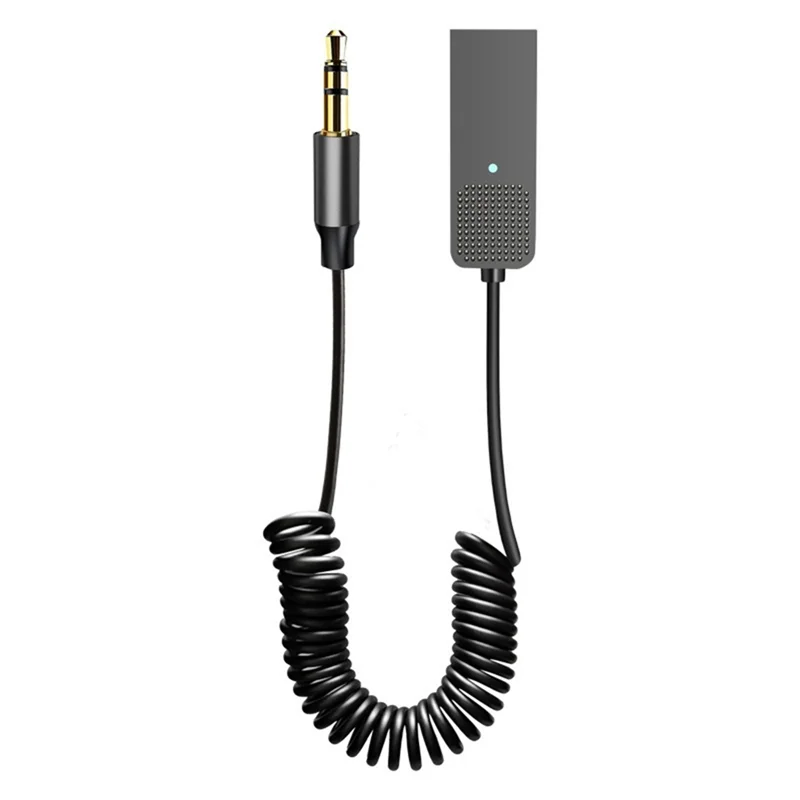ABMF-Bluetooth 5.2 Penerima Audio Dongle Stereo USB Ke 3.5Mm AUX Jack Bebas Genggam Nirkabel Mobil untuk Amplifier Speaker Kit Mobil