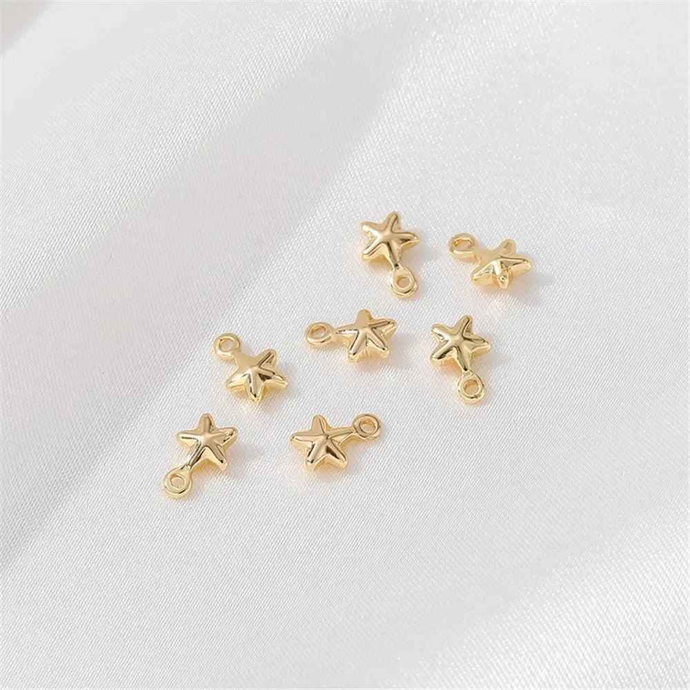 14K vergulde vijfpuntige ster hanger staart ketting verlengketting handgemaakte diy armband ketting sieraden materiaal accessoires