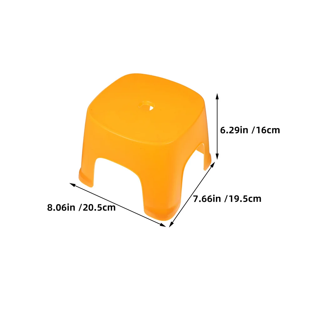 2pcs Multipurpose Stool: Compact Plastic Step Stool For Adults Elderly Bathroom Shower Toilet Bedroom Use, Small Household Foot