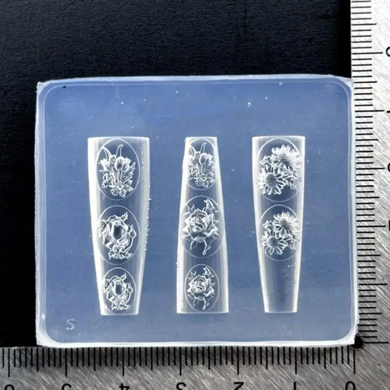 31BB Embossed Silicone Art Mould Reusable Flexible Craft Tool For Resin Jewelry Phone Case Decoration