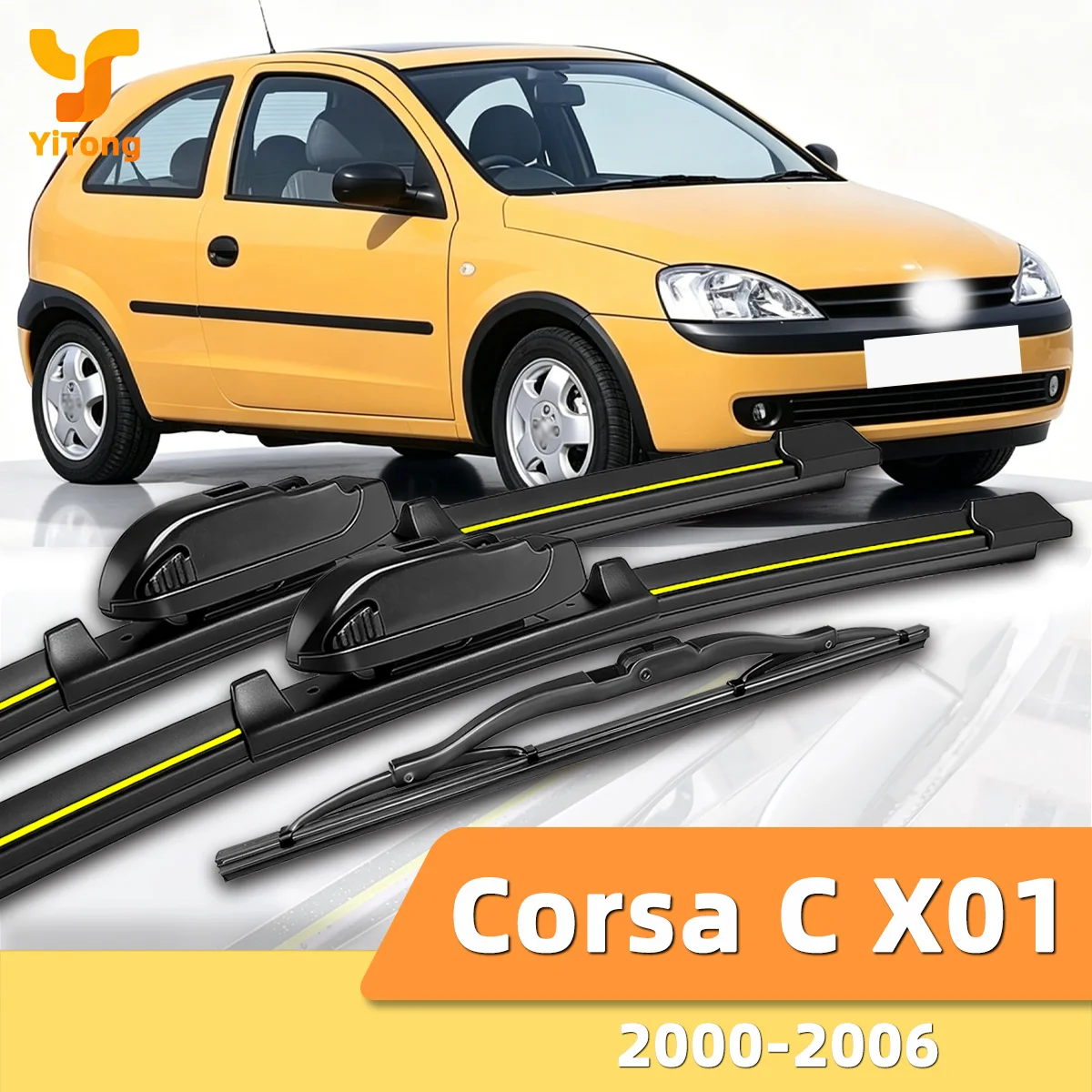 Suitable For Opel Corsa C X01 2000-2006 Front And Rear Windshield Wipers Durable Accessories For Car Windshields 2002 2004 2005