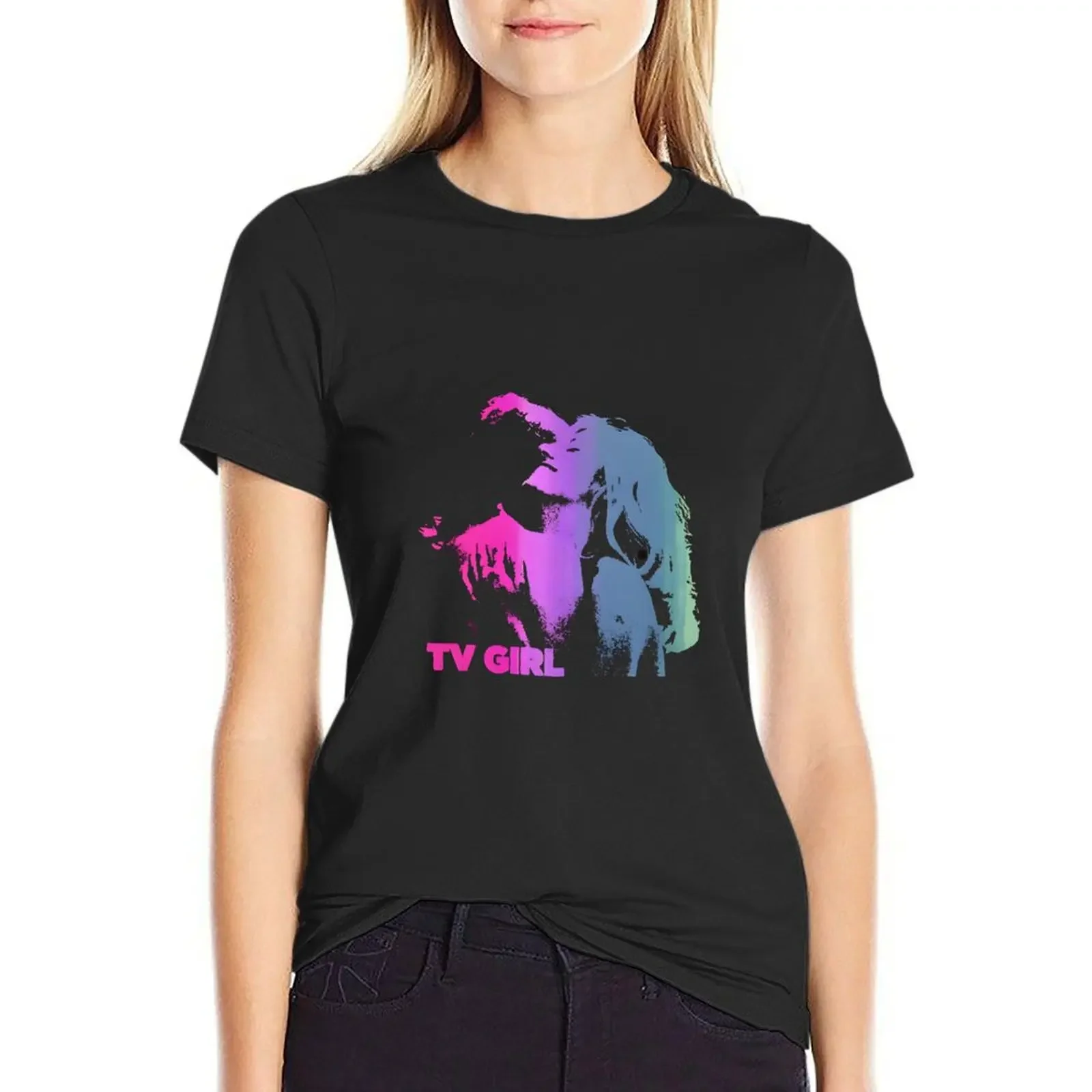 

tv girl french exit lovers rock aesthetic design T-Shirt plus sizes tops tees Top Women