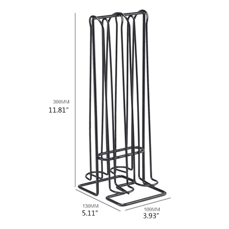 Soporte moderno para cápsulas café con alambre metal, fácil usar, para amantes del café creativos