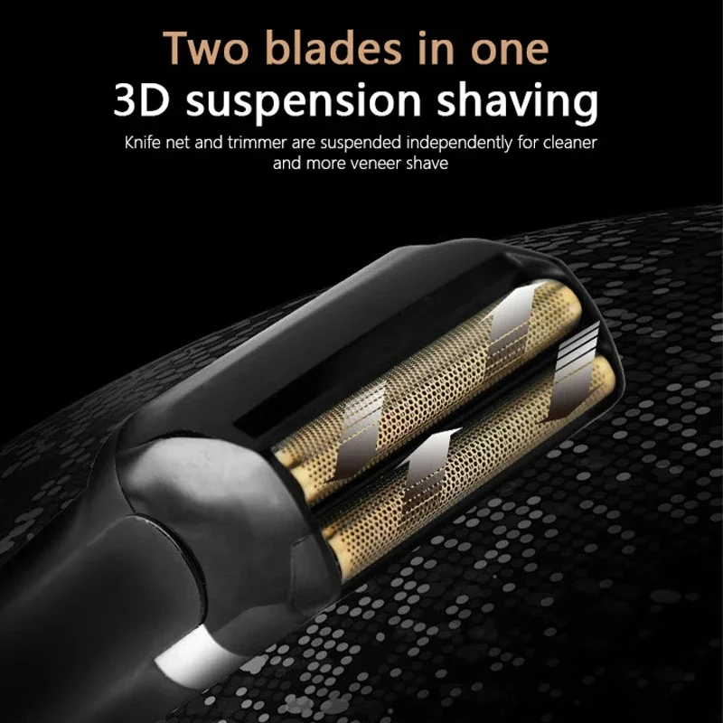 KM-2024 USB Charging Electric Shaver Additional Cutter Head Reciprocating Twin Blade Razor Shaver Beard Trimmer